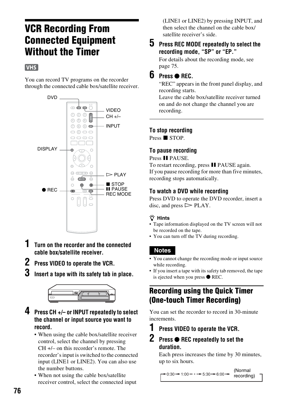 Sony RDR-VX555 User Manual | Page 76 / 160