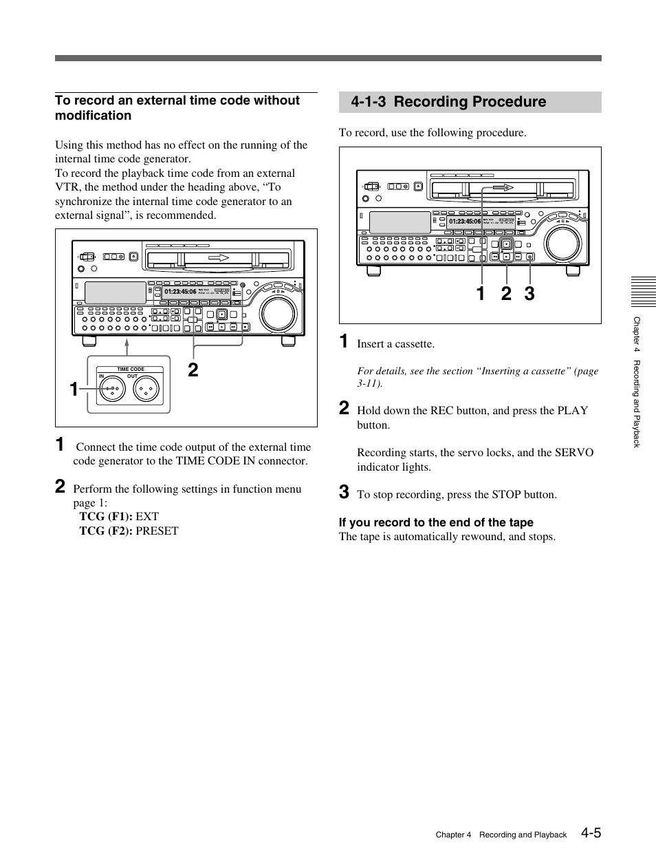 1-3 recording procedure | Sony MSW-M2000 User Manual | Page 47 / 144