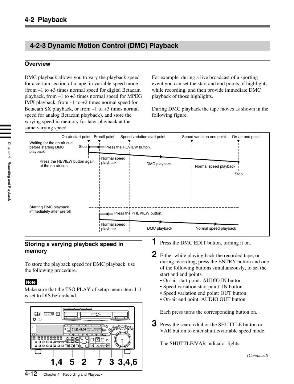 2-3 dynamic motion control (dmc)playback, 2 playback, 2-3 dynamic motion control (dmc) playback | Sony MSW-M2000 User Manual | Page 54 / 144