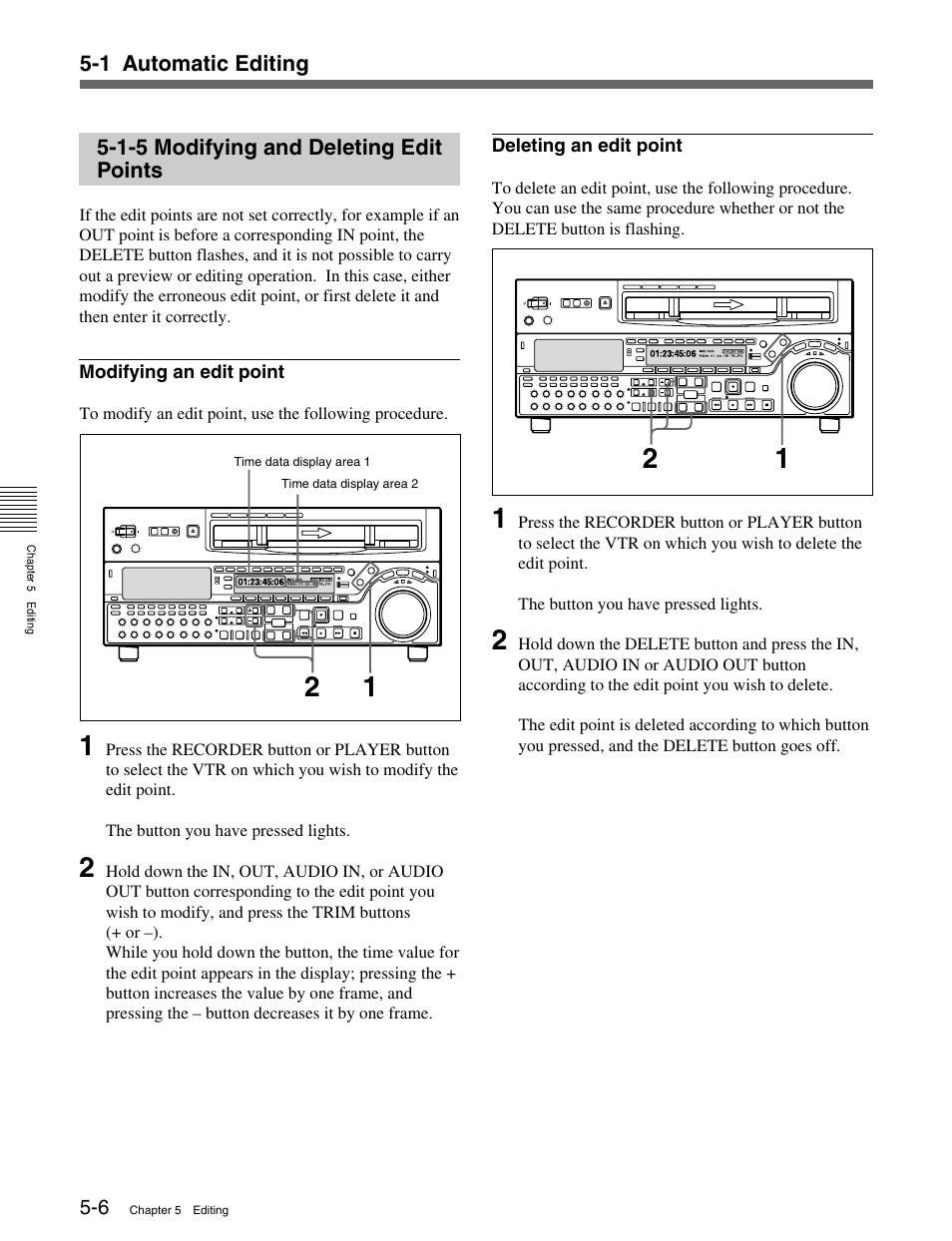 1-5 modifying and deleting edit points | Sony MSW-M2000 User Manual | Page 62 / 144