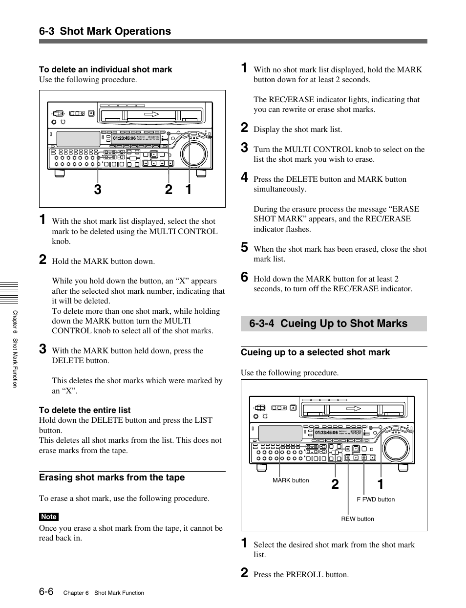 3-4 cueing up to shot marks | Sony MSW-M2000 User Manual | Page 78 / 144