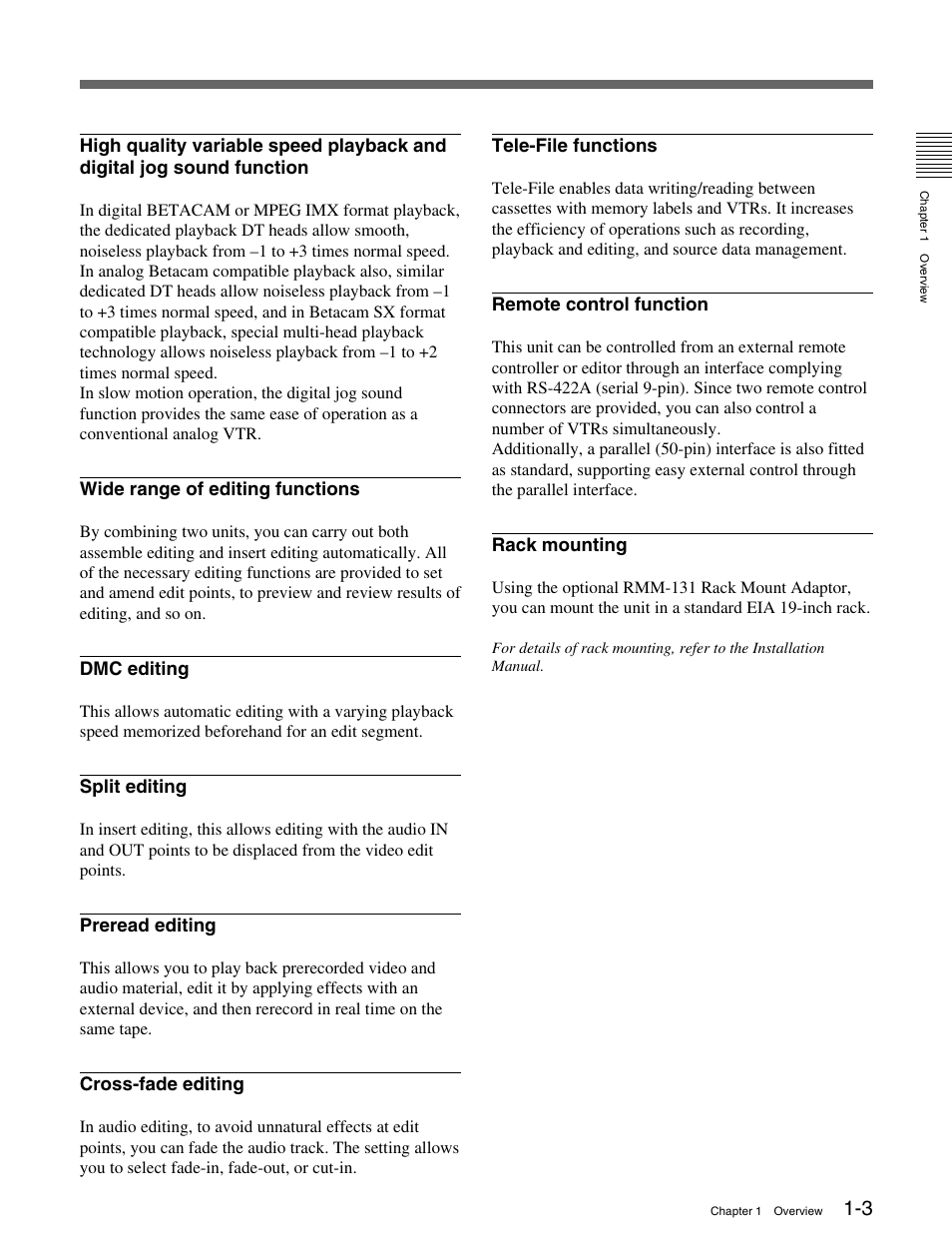 Sony MSW-M2000 User Manual | Page 9 / 144