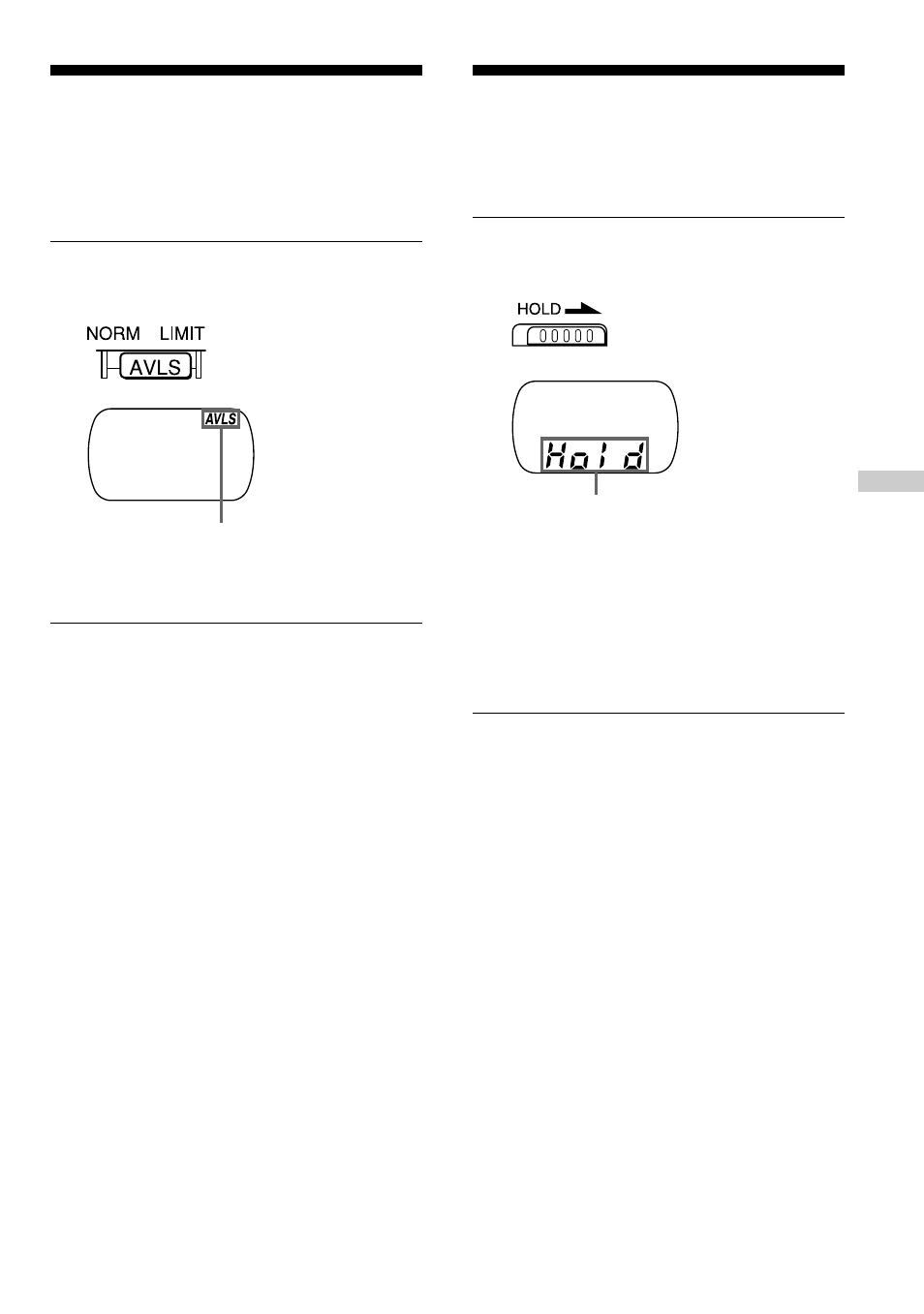 Protecting your hearing (avls), Locking the controls (hold), 13 protecting your hearing | Locking the controls | Sony D-MJ95 User Manual | Page 13 / 28