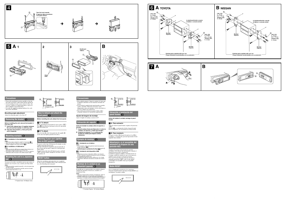 Toyota, Nissan | Sony CDXGT920U User Manual | Page 2 / 2