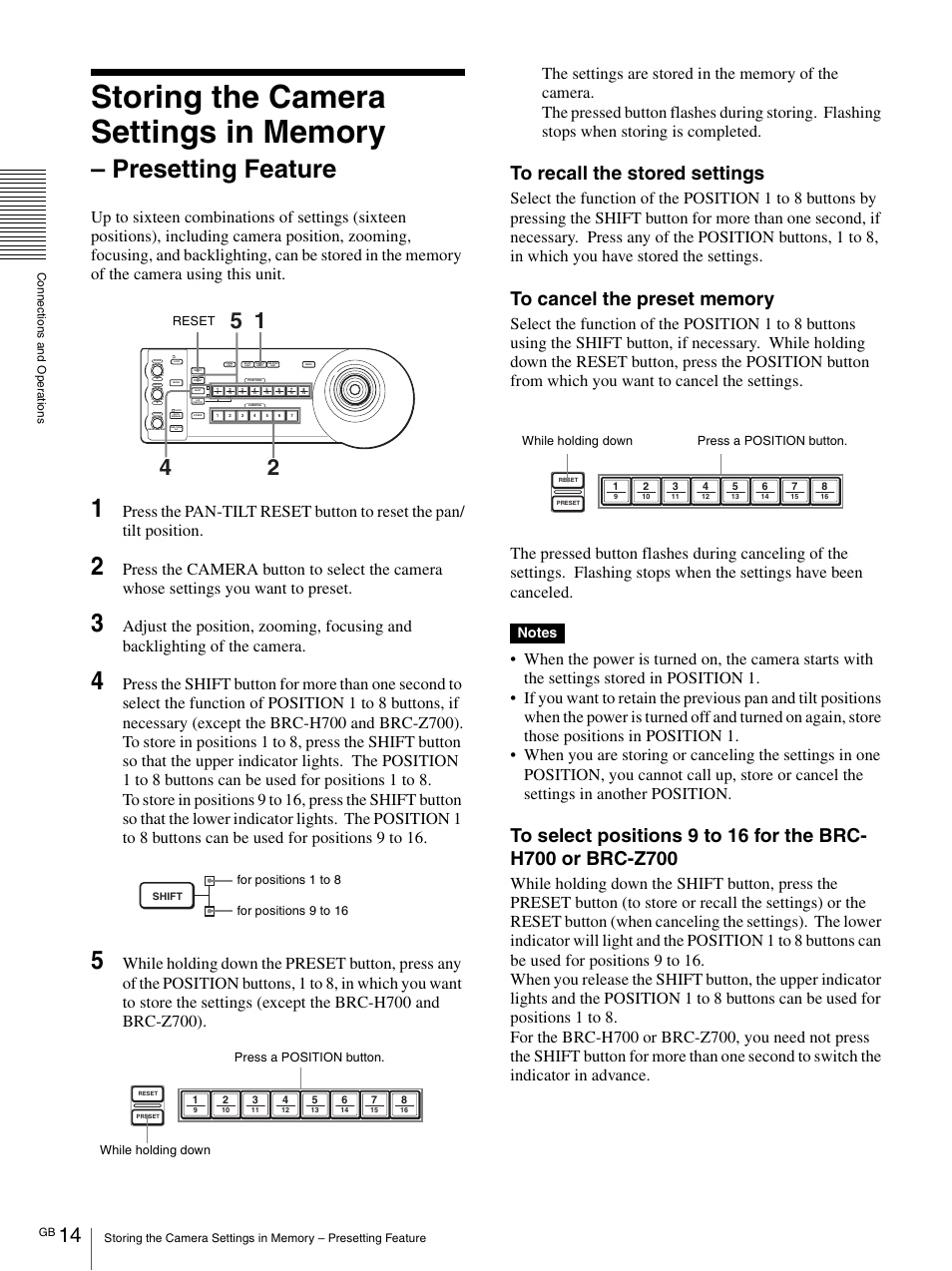 Presetting feature | Sony RM-BR300 User Manual | Page 14 / 80