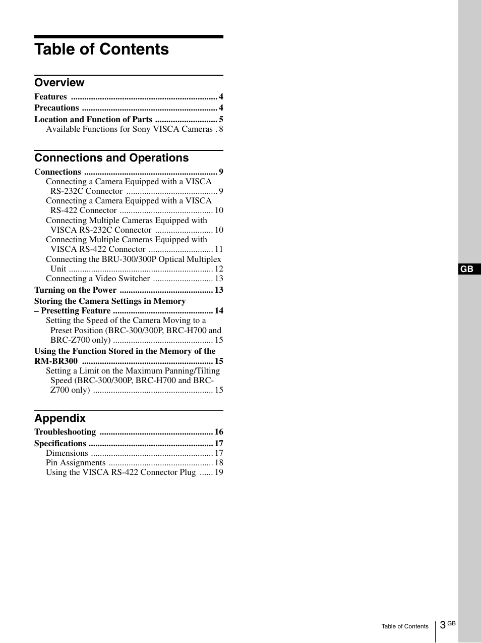 Sony RM-BR300 User Manual | Page 3 / 80