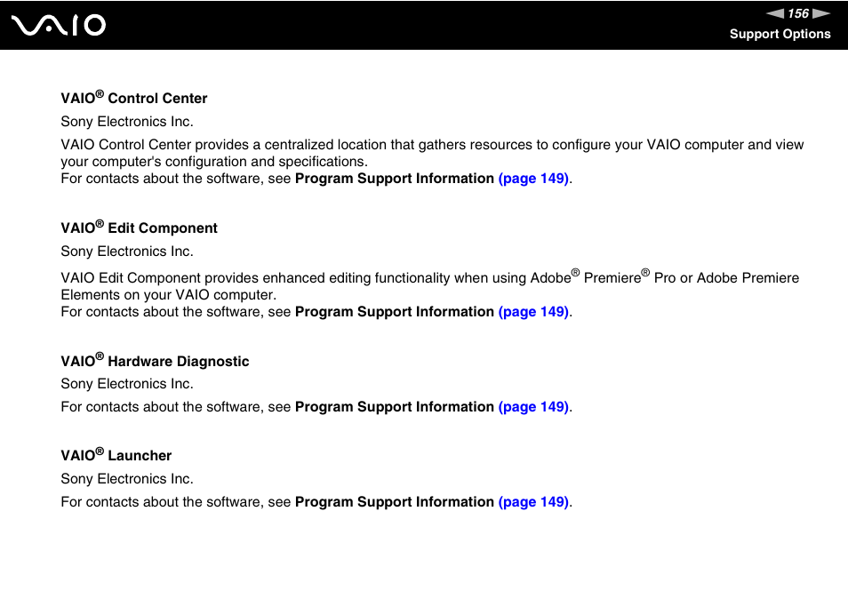 Sony VAIO VGN-NR Series User Manual | Page 156 / 162