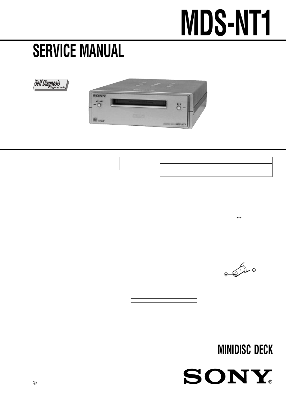 Sony MDS-NT1 User Manual | 70 pages