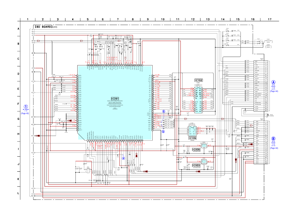 Schematic diagram – bd board (2/2), Apcr, Sfdr | Srdr, Ffdr frdr, Tfdr trdr, Pwm generator, From cpu interface, Digital servo, Signal processor | Sony MDS-NT1 User Manual | Page 41 / 70