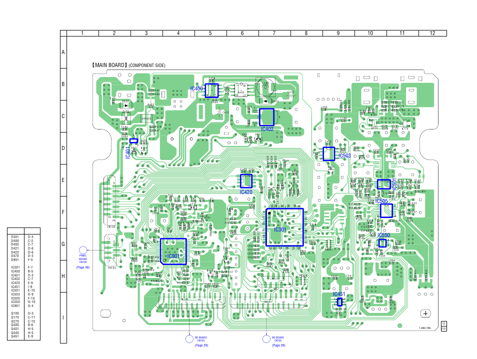 Printed wiring board – main board (component side), Main board, Cn101 | Cn102, Mds-nt1 | Sony MDS-NT1 User Manual | Page 42 / 70