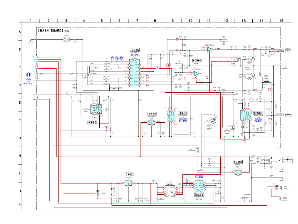 Schematic diagram – main board (2/2), Mds-nt1, 10. schematic diagram – main board (2/2) | See page 38 for waveforms, See page 48 for ic block diagrams | Sony MDS-NT1 User Manual | Page 45 / 70