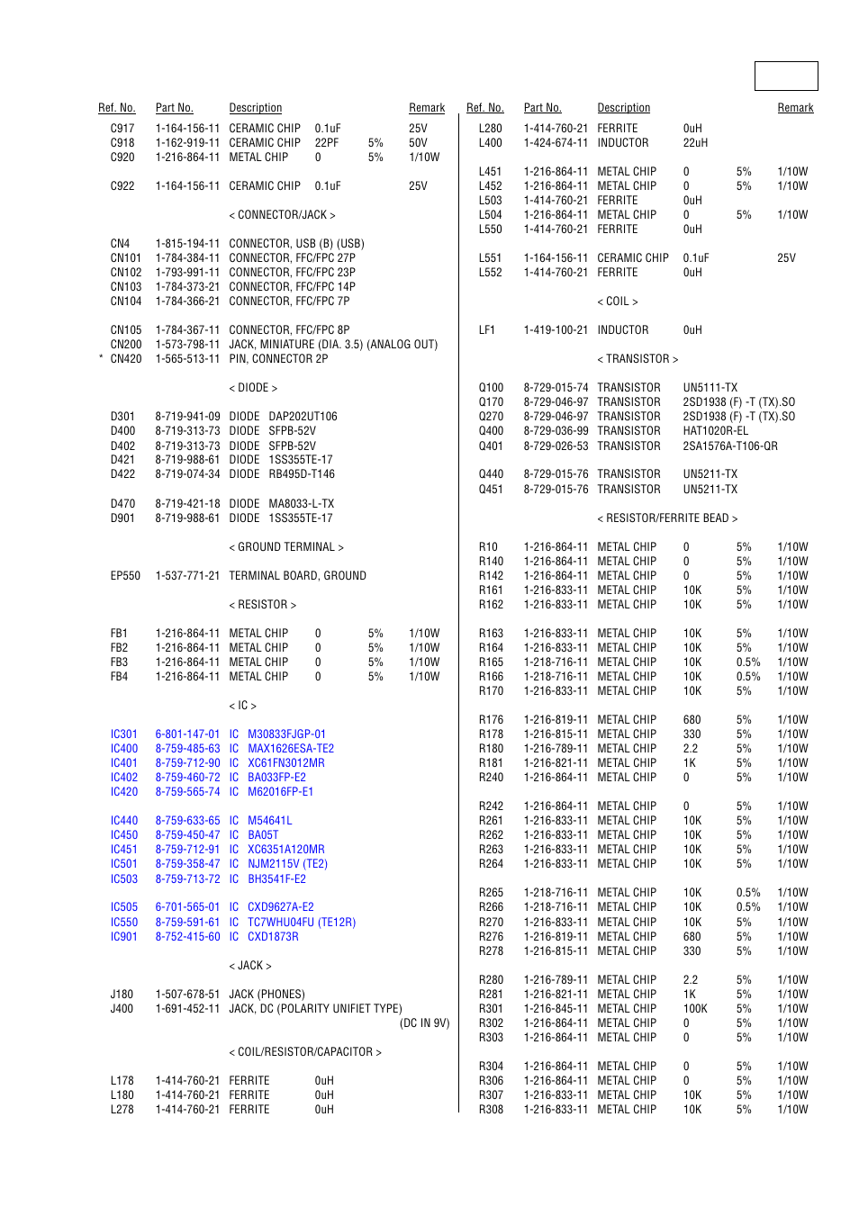 Ic901, Ic301, Mds-nt1 main | Sony MDS-NT1 User Manual | Page 67 / 70