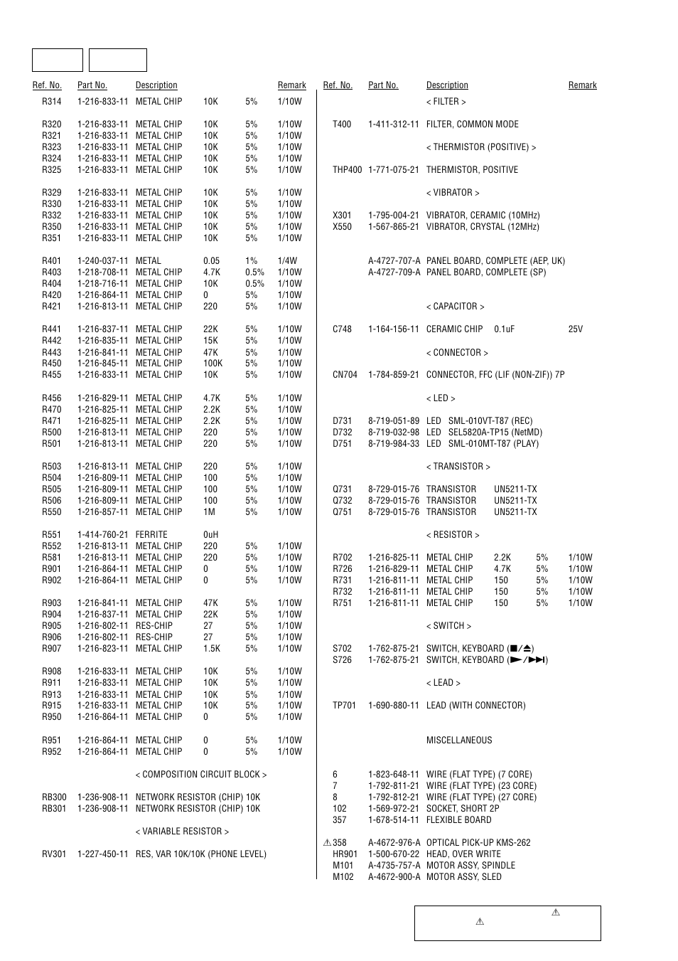 Panel, Mds-nt1 main panel | Sony MDS-NT1 User Manual | Page 68 / 70