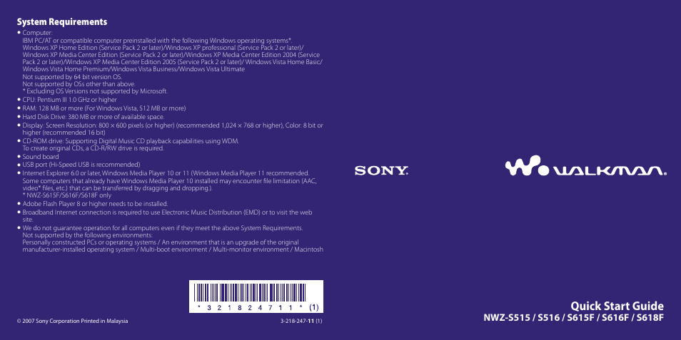 Sony NWZ-S618F User Manual | 16 pages