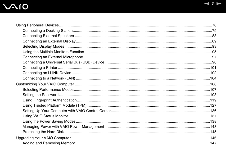 Sony VAIO VGN-SZ700 User Manual | Page 3 / 235