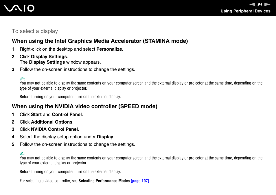 Sony VAIO VGN-SZ700 User Manual | Page 94 / 235