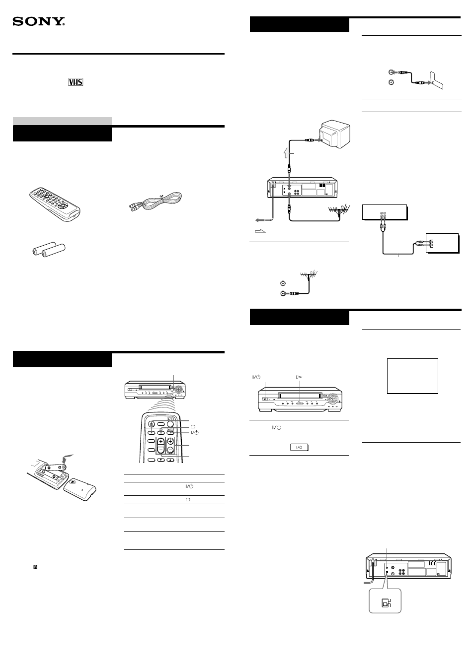 Sony Video Cassette Recorder SLV-SP70R User Manual | 4 pages