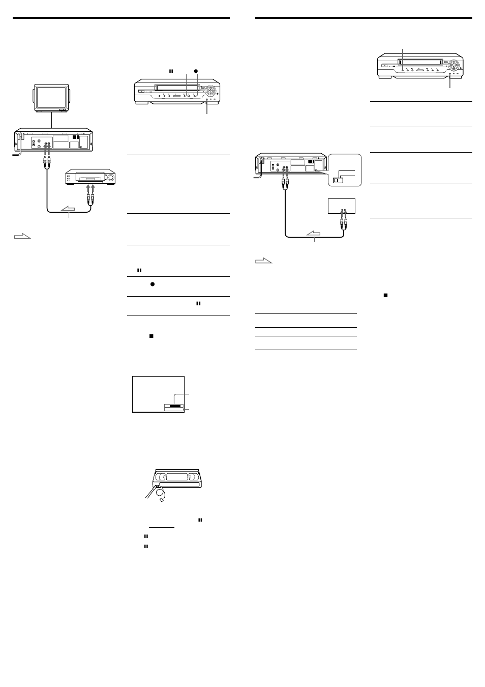 Editing with another vcr, Synchronised recording | Sony Video Cassette Recorder SLV-SP70R User Manual | Page 3 / 4