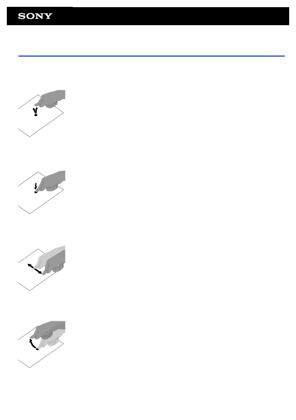 How to use the touch screen | Sony SGPT11 User Manual | Page 11 / 161