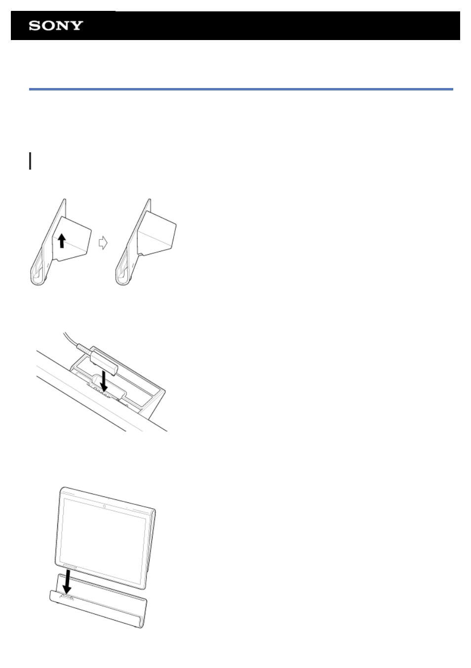 Using the tablet device with the cradle | Sony SGPT11 User Manual | Page 30 / 161