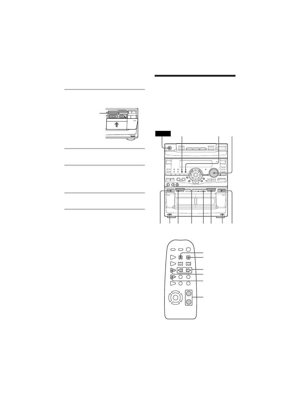 Playing a tape | Sony MHC-RX90 User Manual | Page 16 / 50