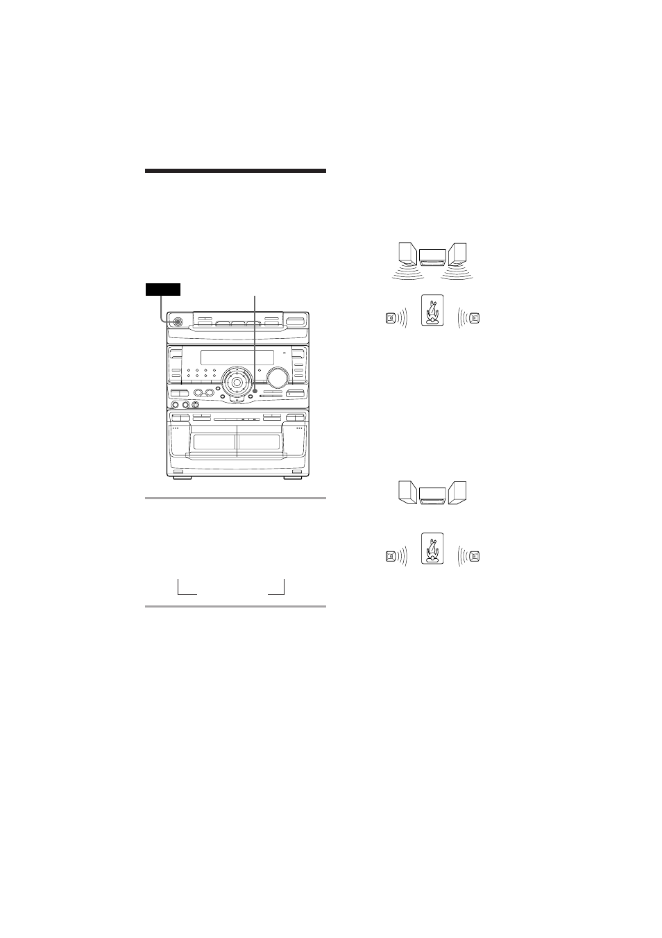 Switching the speaker formation, Normal mode, Whisper mode | Sonic formation | Sony MHC-RX90 User Manual | Page 34 / 50