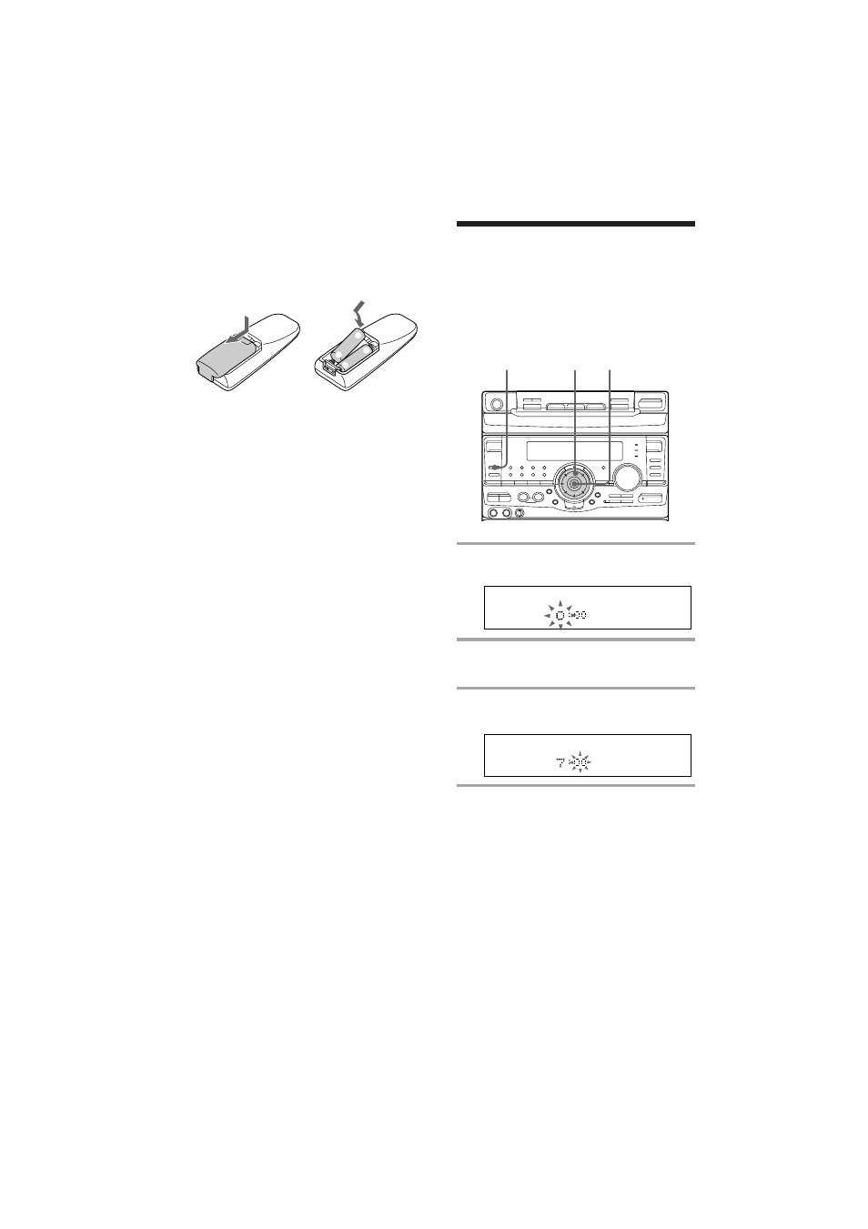 Step 2: setting the time | Sony MHC-RX90 User Manual | Page 6 / 50