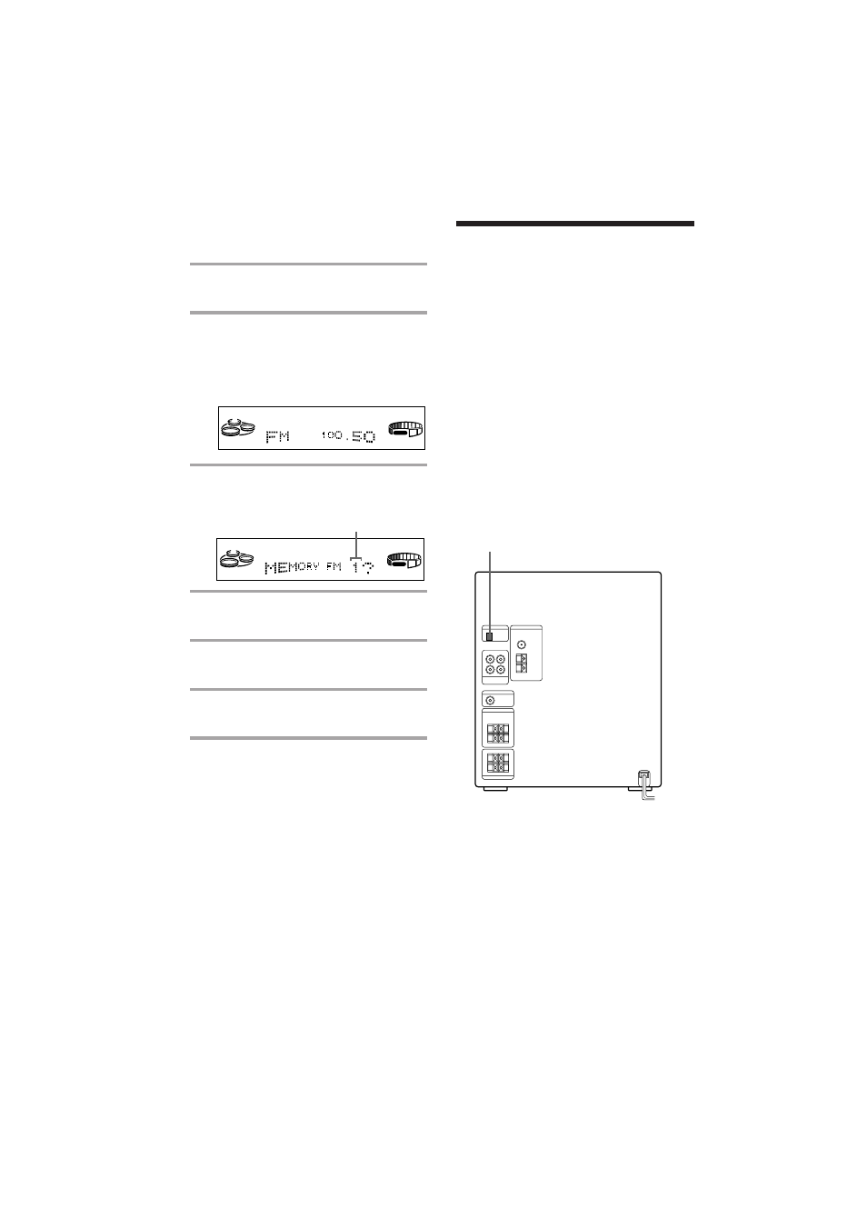 Connecting optional av components, Connecting audio components | Sony MHC-RX90 User Manual | Page 8 / 50