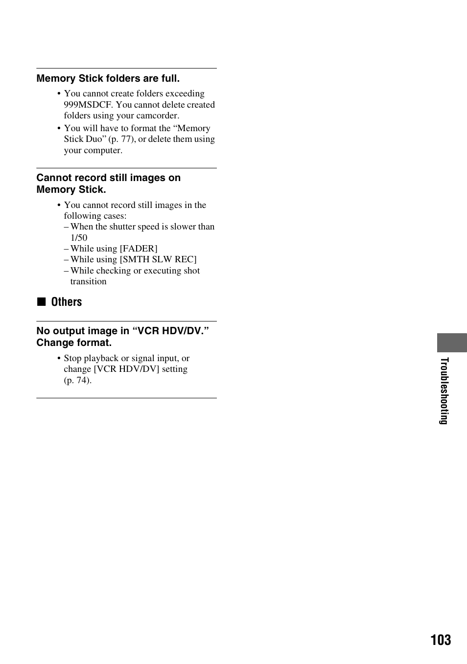 Sony HANDYCAM HDR-FX1000E User Manual | Page 103 / 131