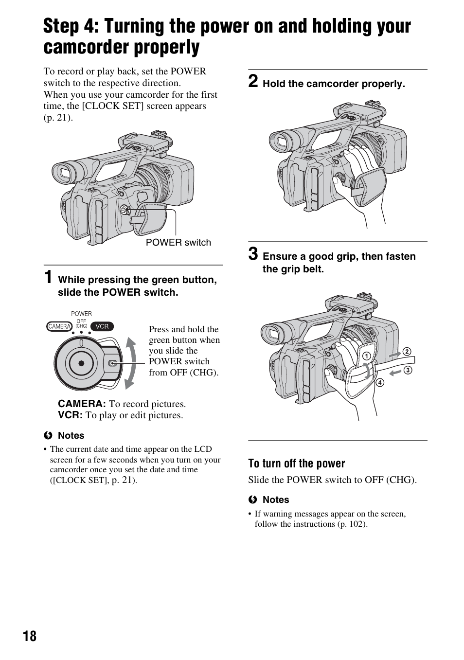 Sony HANDYCAM HDR-FX1000E User Manual | Page 18 / 131