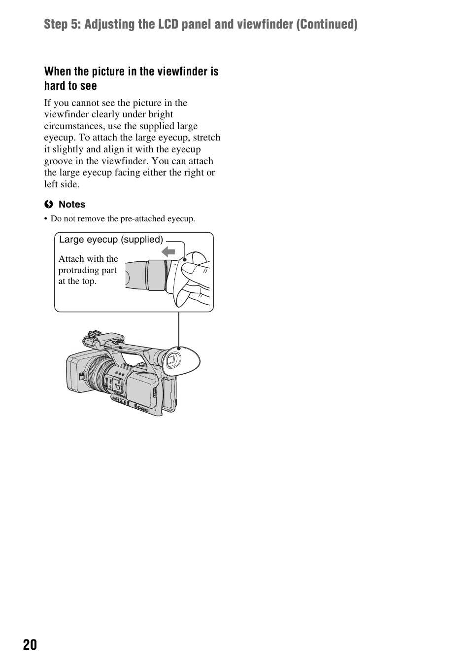 1) (p. 20 | Sony HANDYCAM HDR-FX1000E User Manual | Page 20 / 131