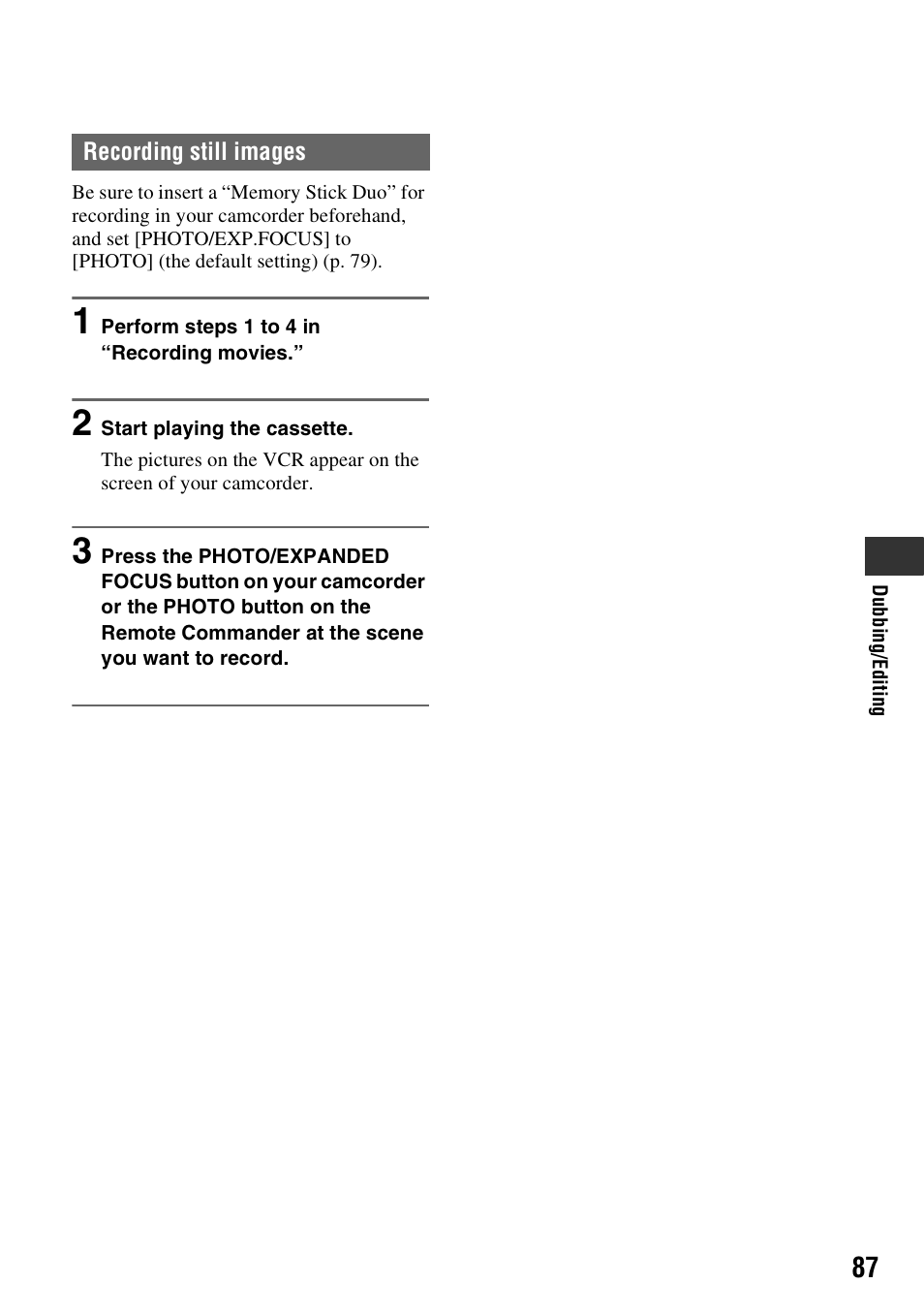 Sony HANDYCAM HDR-FX1000E User Manual | Page 87 / 131