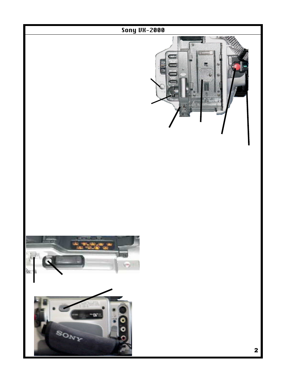 Sony VX-2000 User Manual | Page 2 / 9