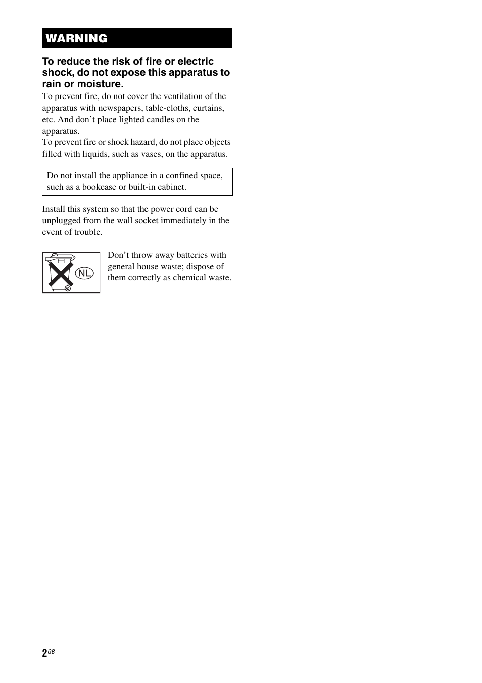 Warning | Sony HT DDW1600 User Manual | Page 2 / 80