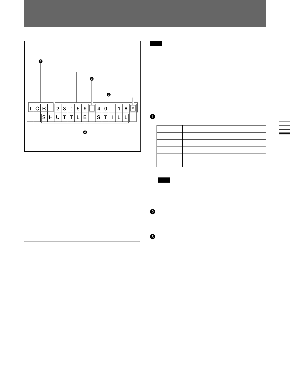 3 superimposed character information | Sony J-H1 User Manual | Page 26 / 53