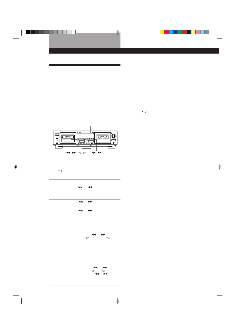 Fonctions élaborées pour la lecture | Sony TC-WE625 User Manual | Page 30 / 92