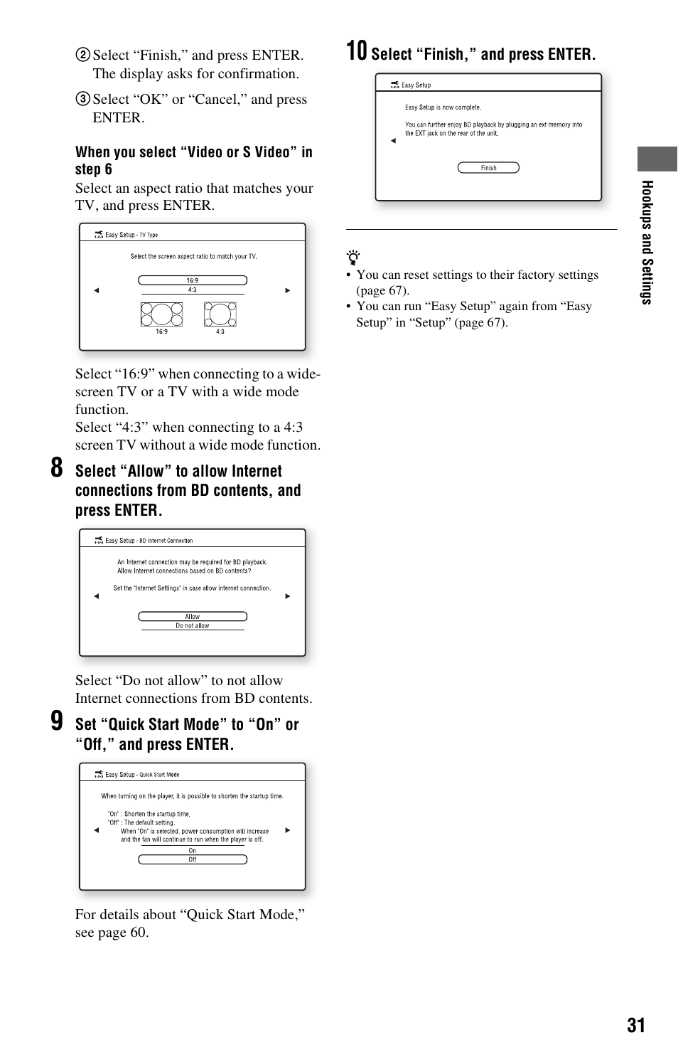 Sony BDP-S1000ES User Manual | Page 31 / 95