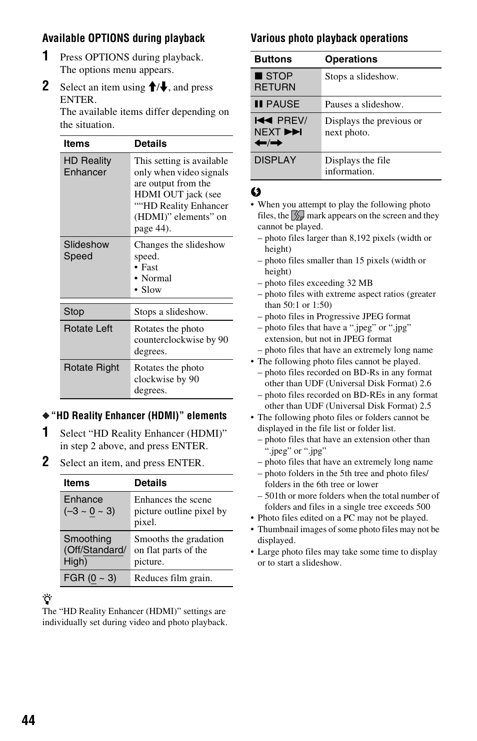 Sony BDP-S1000ES User Manual | Page 44 / 95