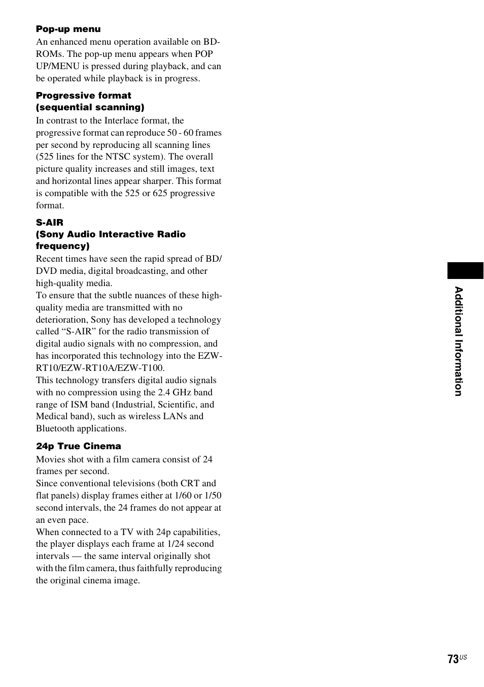 Sony BDV-E770W User Manual | Page 73 / 75