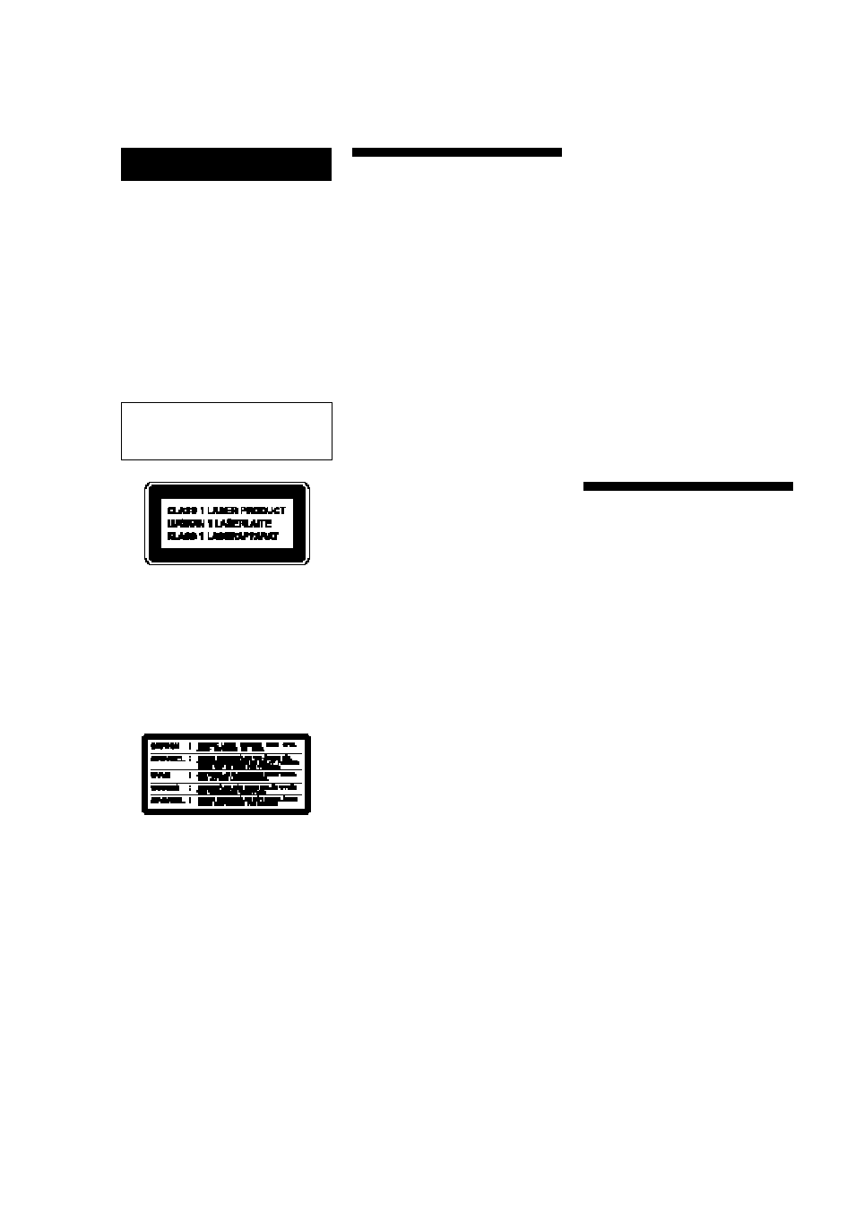 Précautions, Bienvenue, Avertissement | Sony CDP-XE300 User Manual | Page 17 / 46