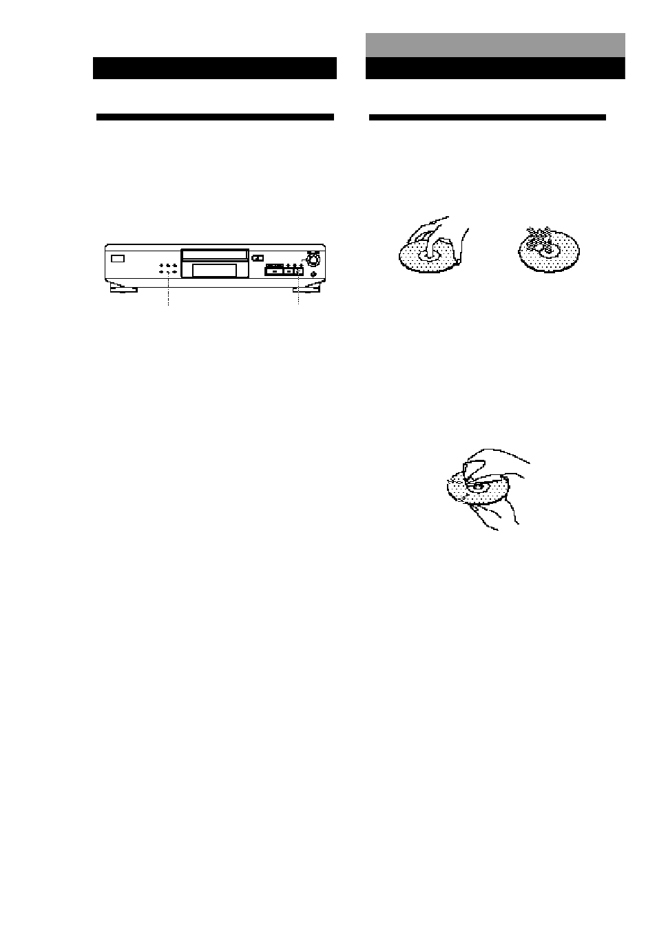 Notas sobre discos compactos, Información adicional, Grabación a partir de discos compactos | Sony CDP-XE300 User Manual | Page 44 / 46