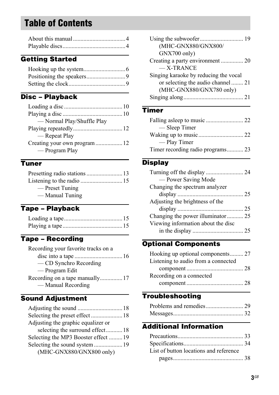 Sony 2-661-374-11(4) User Manual | Page 3 / 40