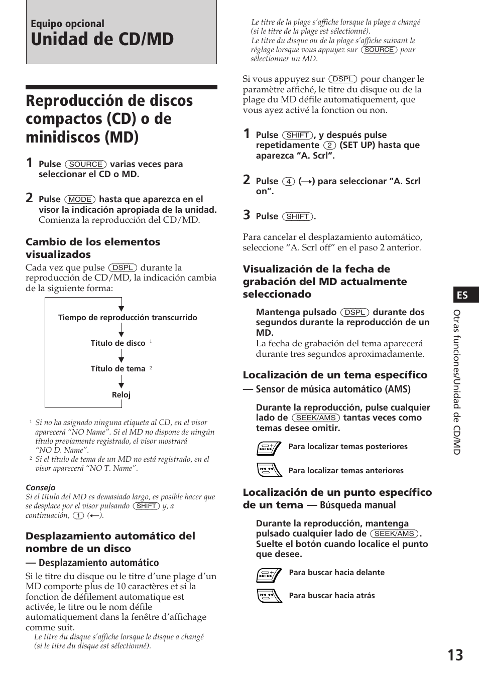 Unidad de cd/md | Sony XR-C7200W User Manual | Page 35 / 48