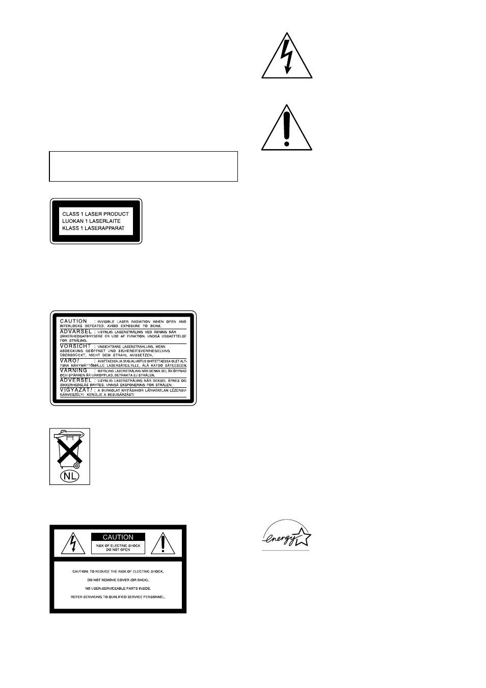 Warning | Sony CHC-CL3 User Manual | Page 2 / 32