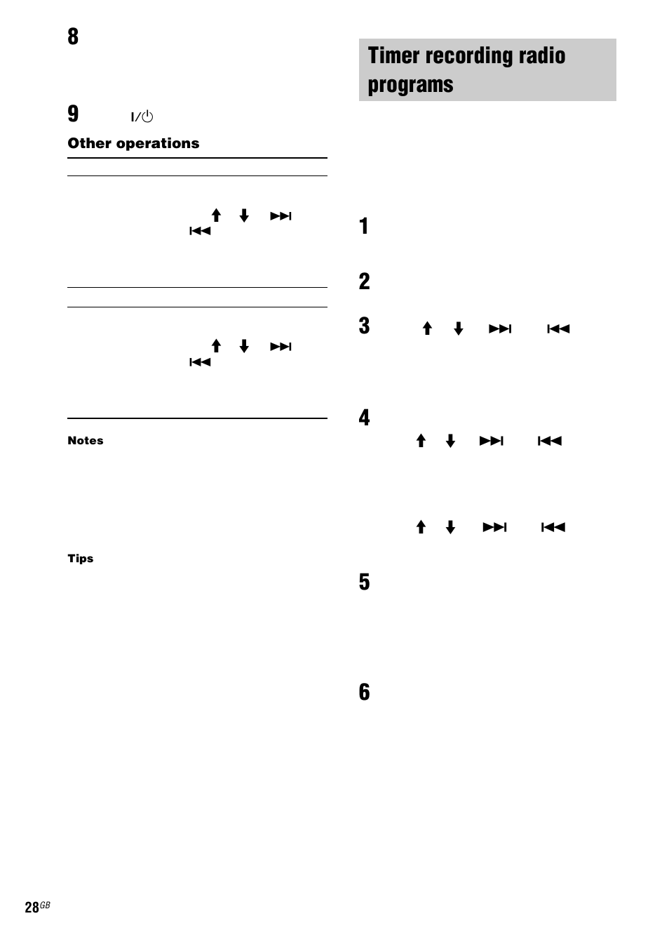 Timer recording radio programs | Sony ZX6 User Manual | Page 28 / 48