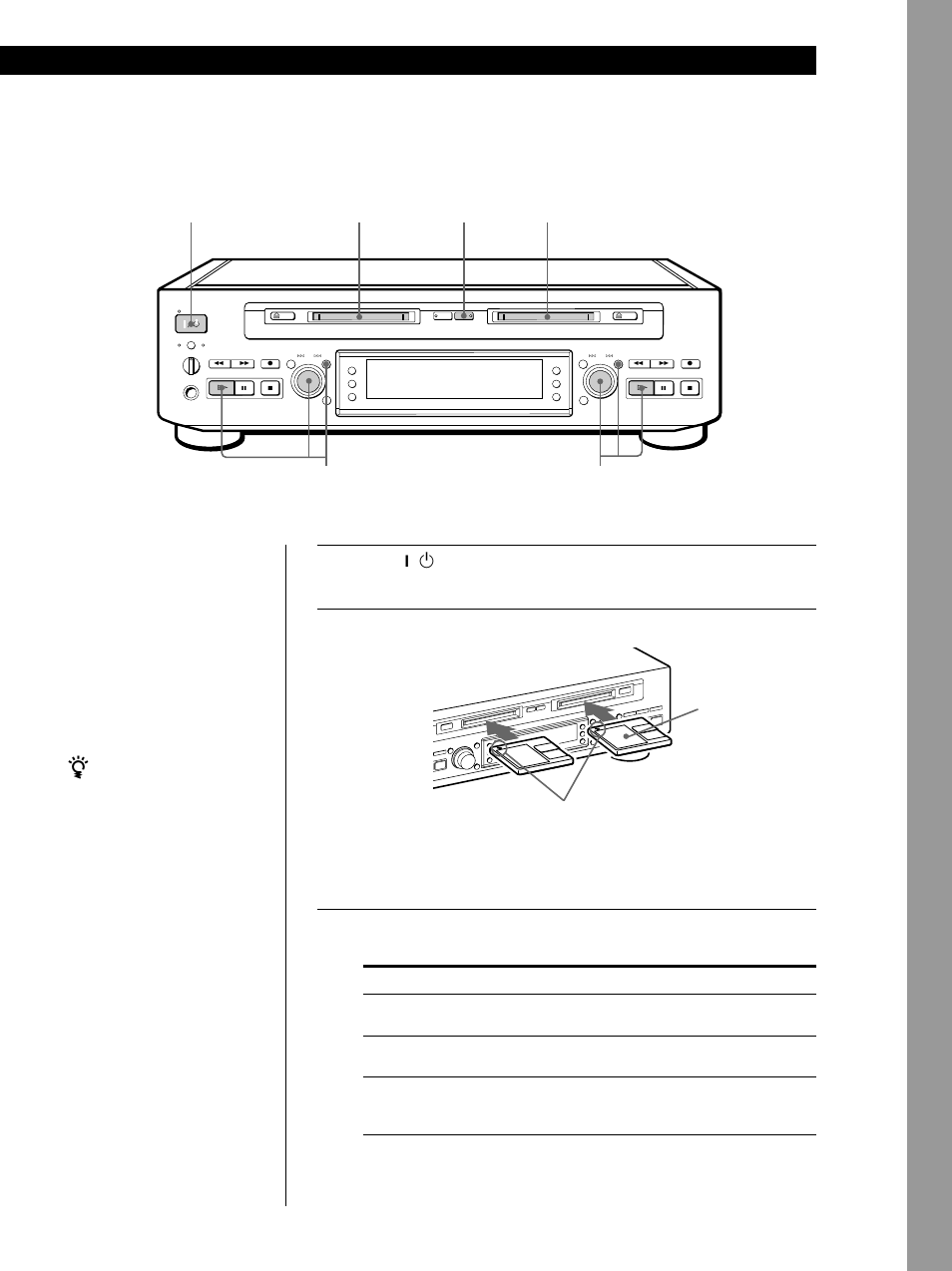 Dubbing an md (md synchro-recording), Dubbing an md, Md synchro-recording) | Basic operations, Basic operations 11, Press 1/u. the standby indicator turns off | Sony MDS-W1 User Manual | Page 11 / 204