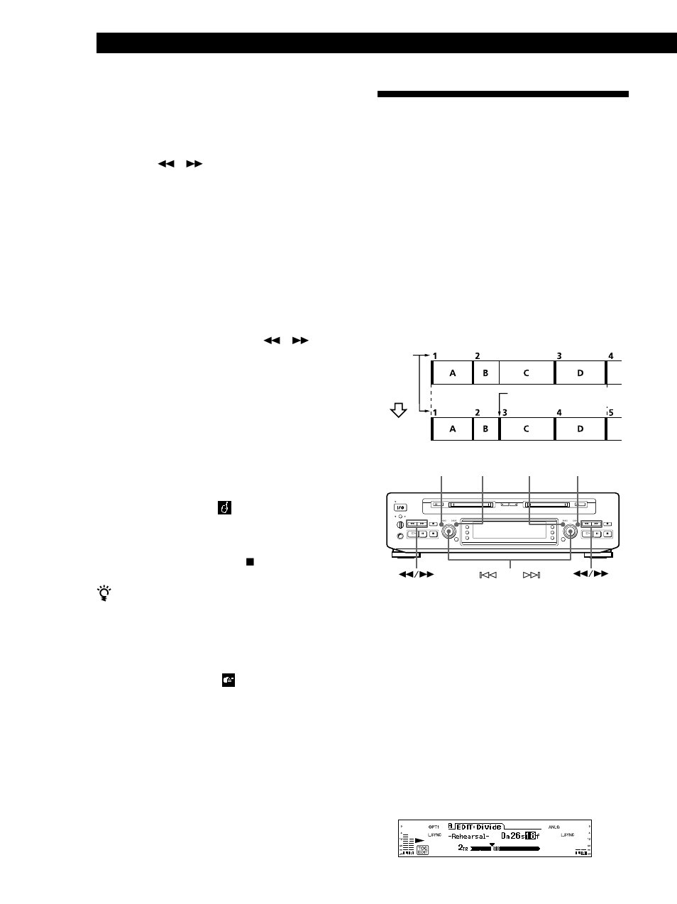 Edición de mds grabados 34, Para cancelar la función de borrado a-b | Sony MDS-W1 User Manual | Page 134 / 204