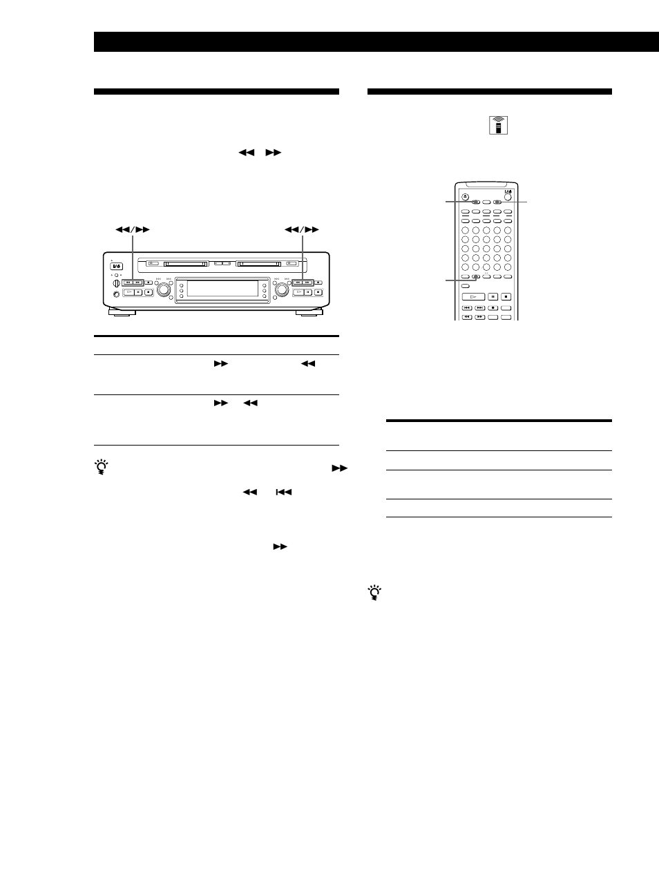 Localização de um ponto particular numa pista, Leitura de pistas repetidamente, Leitura de pistas repetidamente z | Reprodução de mds 26, Para cancelar a leitura repetida, Notas, Repeat deck a deck b | Sony MDS-W1 User Manual | Page 176 / 204