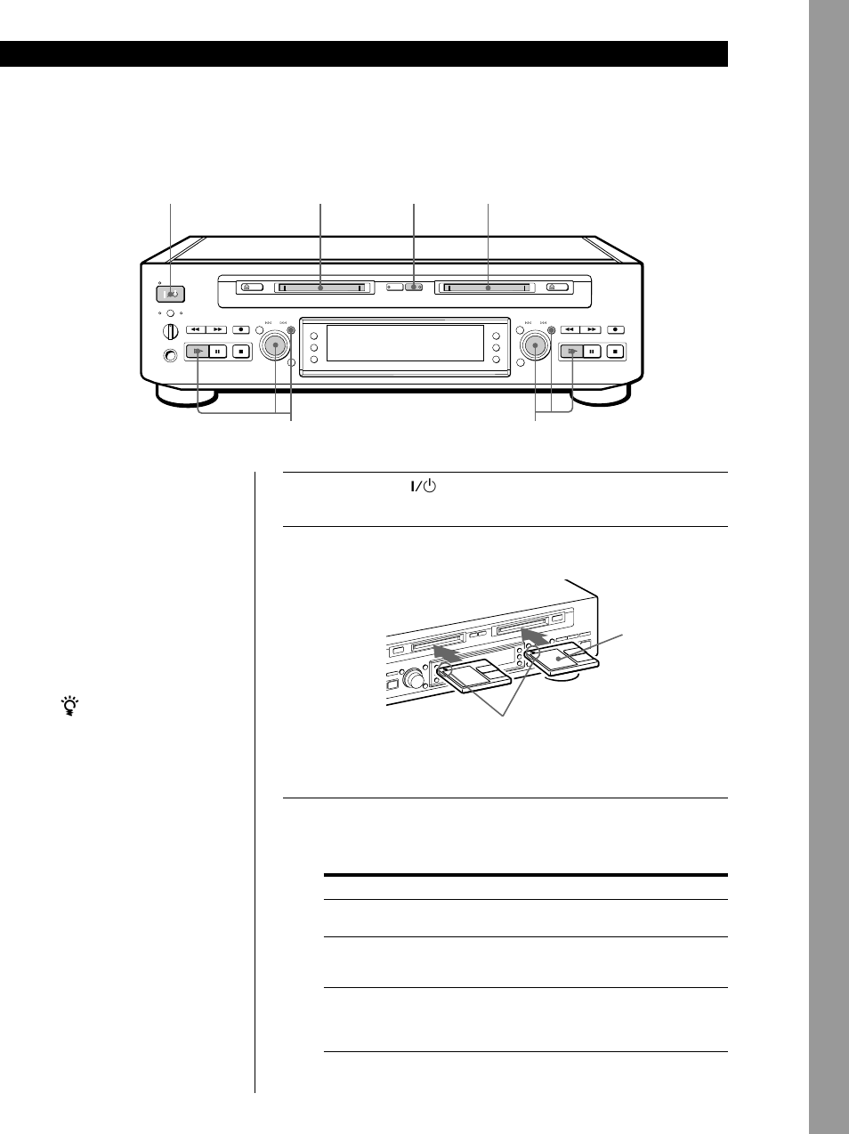 Copie d’un md (enregistrement synchronisé d’un md), Copie d’un md, Enregistrement synchronisé d’un md) | Opérations de base, Opérations de base 11, Appuyez sur 1/u. le témoin standby s’éteint, Suite page suivante) | Sony MDS-W1 User Manual | Page 61 / 204