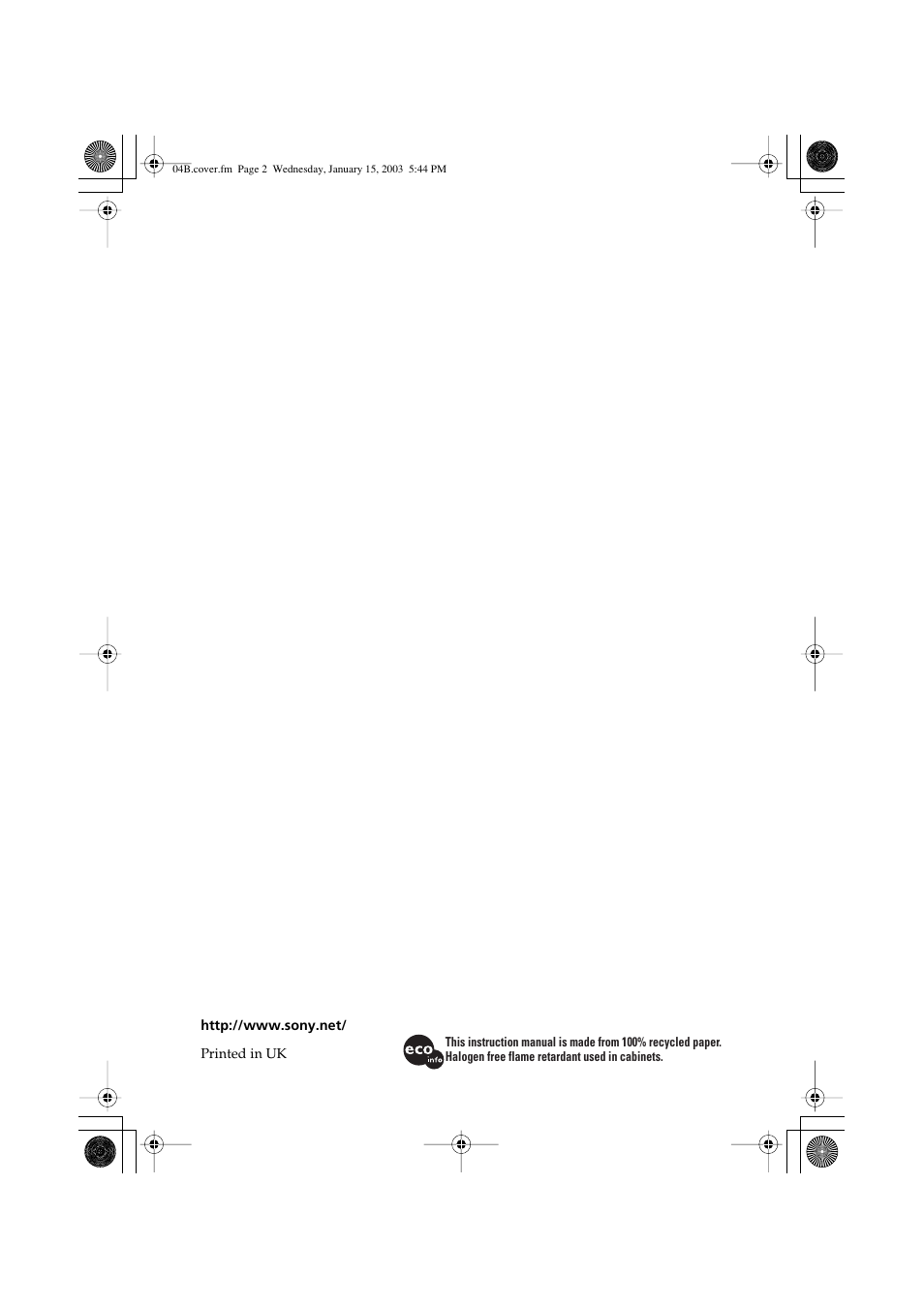Sony KV-28FX66U User Manual | Page 28 / 28